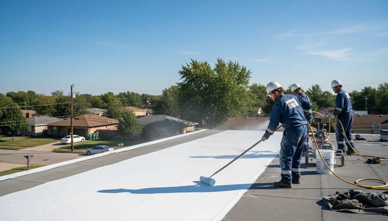 Commercial roof coating in Mcfaddin, TX near me